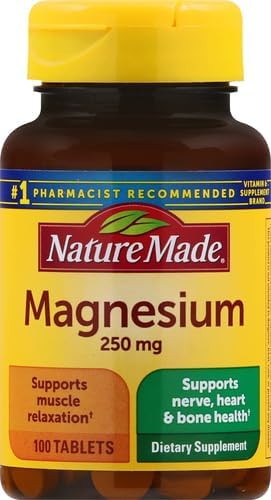 NATURE MADE Magnesium, 250 mg, Tablets, 100 ct...