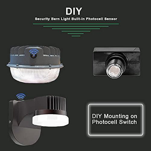 Dusk to Dawn Sensor Photoelectric Switch Wire-in photocell Sensor Post Eye Light Control IP65 Waterproof Photocell for Outdoor Lights...