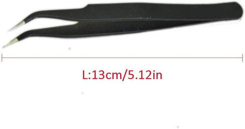 Backflow Cone Incense Tweezers, Incense Cone Clip, Tower Incense Clamp - Stainless Steel Curved Pointed Fine Tip Tweezers for Pick Up Backflow Con...