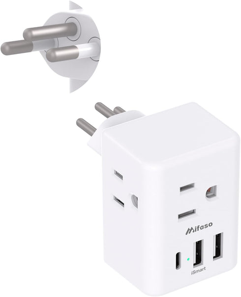 Switzerland Travel Plug Adapter, Swiss Outlet Adapter with 3 Outlets 3 USB Charging Ports(1 USB C), Type J Power Adapter, Travel Essentials US to ...
