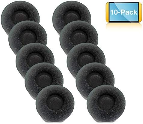 Jabra Spare Foam Headset Ear Cushions, 10 pk, BlueParrott B250-XT, B250-XT+, B250-XTS, Plantronics, Jabra, VXI - CS540, SAVI W440, W740, SupraPlus...