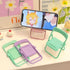 Cute Chair Cell Phone Stand for Desk, 3PCS Funny Cell Phone Holder Stand Compatible with Smartphone/Phone/Pad/Tablet/E-Readers,(Green/Pink/Purple)...