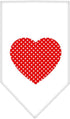 Pet and Dog Bandana Screen Printed, Red Swiss Dot Heart Navy Blue Large...