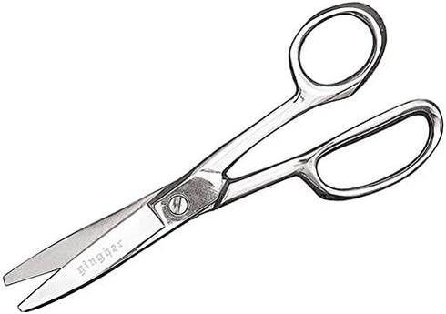 Gingher Utility Shears with Protective Sheath - 8" Stainless Steel Fabric Scissors - Blunt-Tip Knife Edge Fabric Shears - Silver...