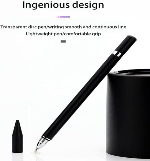 Stylus Pen with Writing Function, 2 in 1 Stylus Pens Capacitive Disc Tip Pen High Sensitivity, Suitable for iPhone/ipad/Android Tablets, Compatibl...