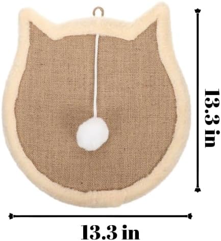 Nanu Lopez Cat Scratching Wall Pad, Premium Plush Small Scratcher Post with Hanging Ball for Indoor Cats, Durable Recyclable...
