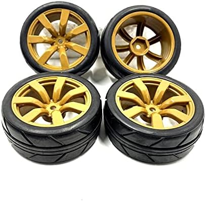 1/10 Scale OnRoad Rubber Tires & Wheels Rims Hex Hub 12mm(no glued) for RC Touring Car Tyre(4pcs/Set)...