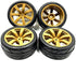 1/10 Scale OnRoad Rubber Tires & Wheels Rims Hex Hub 12mm(no glued) for RC Touring Car Tyre(4pcs/Set)...