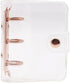 Mini Size 3-Ring Binder Cover Clear Refillable PVC Notebook Binder with Snap Button Closure File Folder for 3-Holes Filler Paper Loose Leaf Person...