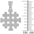 Religious Jewelry Matte Finish 925 Sterling Silver Crusaders Jerusalem Cross Pendant...