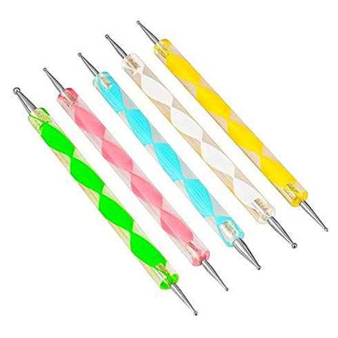 Nail Art Design Dotting Painting Drawing Polish Brush Pen Dotting Tools Set for Nail Art, Embossing Stylus for Painting (5PCS)...
