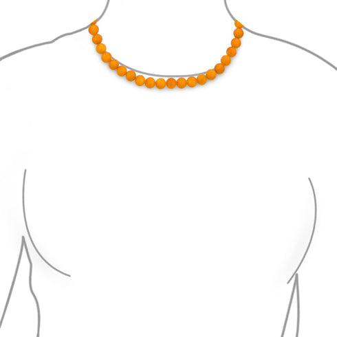 Simple Classic Hand Knotted Created Semi Precious Gemstone Round Ball 10MM Bead Strand Necklace Western Jewelry for Women Toggle Clasp 16 18 20 In...