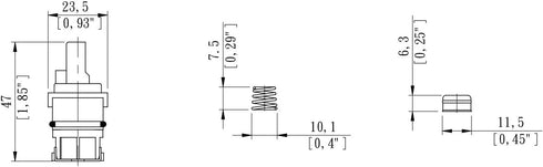 Dura Faucet DF-RK400 RV Cartridge Replacement Kit for Acrylic Knobs...