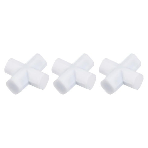 YOKIVE 3 Pcs Magnetic Stir Bar, PTFE Coated Cross Type Stirrer | Great for Lab Liquid Solution Stirring Mixing(White, 0.79-Inch)...