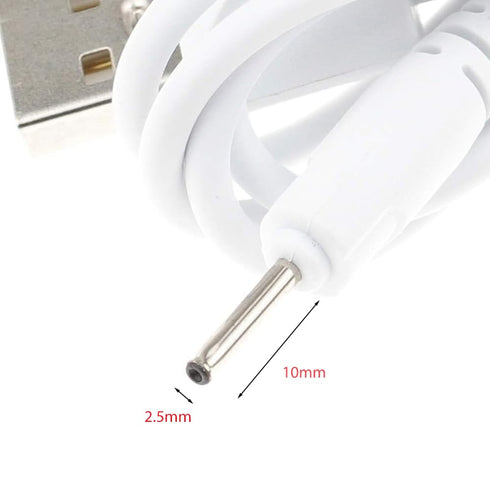 Yarniss USB Charger Cable USB to DC 2.5mm Round, Fit for Lighted & Counting Crochet Hooks...