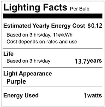 S14 Purple Replacement Light Bulbs 1W LED String Light Bulb Plastic Shatterproof Waterproof Decorative Purple Filament Halloween Bulbs E26 Base fo...