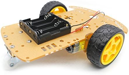 YIKESHU 2WD Smart Robot Car Chassis Kit with Speed Encoder Battery Box 2 Wheels Arduino Microbit Raspberry Pi DIY Toy Adult Age 16+...