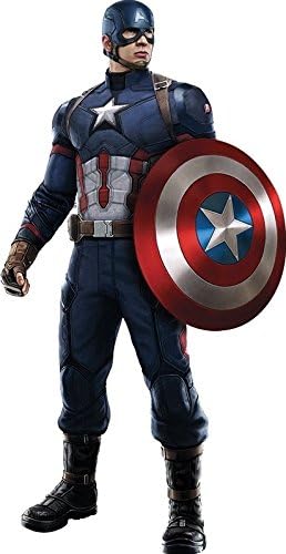 10 Inch Captain America Shield Civil War Team Cap Avengers Removable Wall Decal Sticker Art Home Decor Kids Room Boys Decoration 5 1/2 x 10 1/2 in...