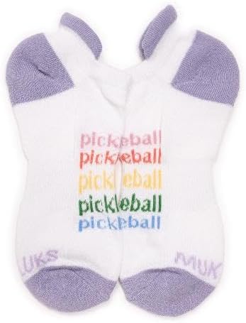 MUK LUKS Women's 6 Pack Pickleball Ankle Socks, Multi, OS...