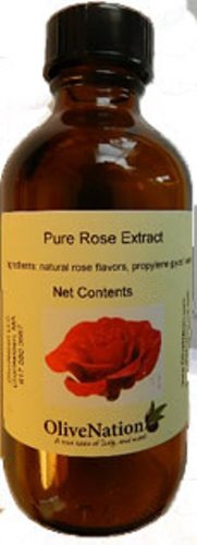 OliveNation Pure Rose Extract - 4 ounces - Premium Quality Flavoring Extract for Baking...