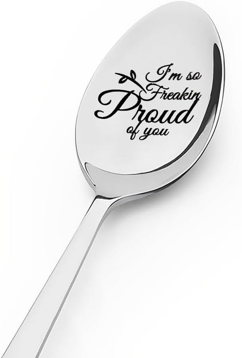Funny Inspirational Gifts for Women Men Friends Tea Coffee Spoon Gifts for Daughter Son Graduation Motivation Gifts for Best Friend Friendship Enc...