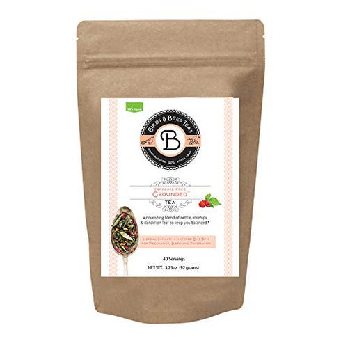 Birds & Bees Teas - Organic Fertility Tea & Pre Conception Tea, Grounded Pregnancy Tea is a Red Raspberry Leaf Blend for a Great Natural Cleanse a...
