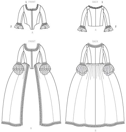 McCall Pattern Company McCall's Women's Victorian Costume Dress and Jacket, Sizes 14-22 Sewing Pattern, White...