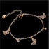 Sither Butterfly Anklet for Women Fashion Crystal Pendant Anklet Bracelets Chain Bohemian Adjustable Handmade Foot Hand Jewelry Gift...