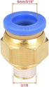 uxcell Straight Pneumatic Push to Quick Connect Fittings G1/8 Male x 8mm Tube OD 8pcs...