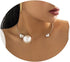 Metal Big Pearl Open Choker Necklace Adjustable Silver Big Pearl Choker Necklaces for Women Round Open Cuff Necklace Elegant Cuff Collar Necklace ...