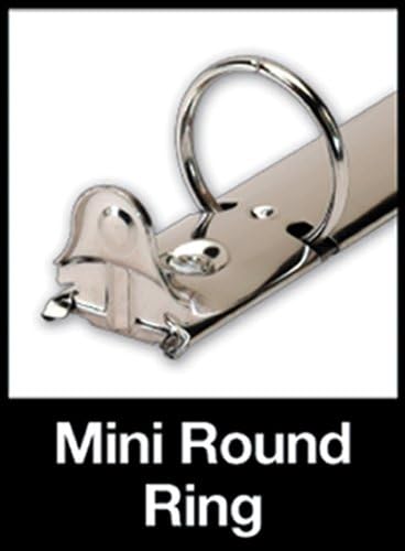 Tops Cardinal Mini Round Ring Binder, 1-Inch, 8-1/2-Inch x 5-1/2-Inch, Black (07201)...