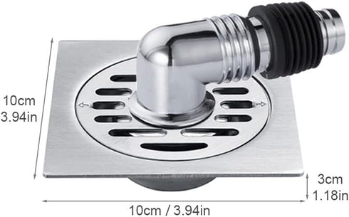 Floor Drain Cover, Washing Machine Floor Drain Cover, Garage Floor Drain Shower Drain Cover with Pipe Connector, Drain Cover for Kitchen, Bathroom...