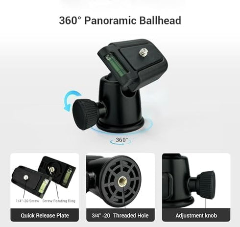 Acuvar Universal Tablet Tripod Mount and Universal Smartphone Mount Holder for All Smartphones and Tablets (10) Tablet Mount + Ball Head...