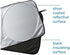 Enovoe Car Sunshades for Windshield with Bonus Drawstring Pouch Bag with Woven Logo. Premium 230T Reflective Material Blocks Heat. Windshield Cove...