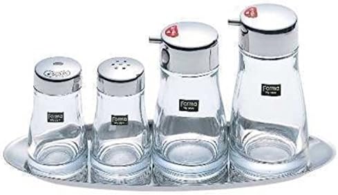 Glass and Stainless steel Soy sauce Pot by FORMA...