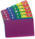 25 A-Z Tabbed 4x6 Index Card Guides in 5 Colors Durable Poly Note Divider Organizer Recipes Office School Home...