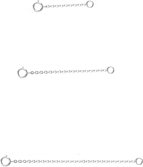 Ruwado 3 Pcs Necklace Extender Chain 925 Sterling Silver Multi Length Plated Chain Set for Women Jewelry Making Kit Bracelet Anklet (Silver)...