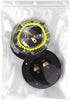1 Pair 3-Inch Double Binding Round Gold Plate Push Spring Loaded Jacks Speaker Box Terminal Cup...