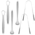 6 pcs Tongue Scraper, BOSOIRSOU Stainless Steel Tongue Cleaners Portable Tongue Brushes Breath Fresher Tool for Adults Kids Oral Care...