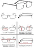 3-pack Large Rectangular Reading Glasses with Spring Temple for Men...