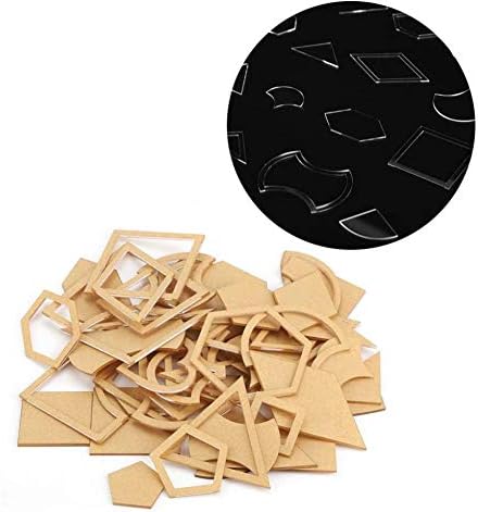 54Pcs/Set Clear Acrylic Pattern Stencil Set Handmade Mixed Small Templates for DIY Leather Craft Quilting Sewing Tool...