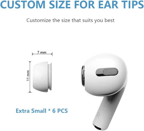 3 Pairs Replacement Ear Tips Compatible with AirPods Pro and AirPods Pro 2, Updated Ear Buds Silicone Tips Including AirPods Cleaner Brush with Po...