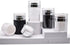 3-Pcs Modern Airless travel size cosmetic container- The finest Refillable Bottle for Creams, Gels, & Lotions- 0.5oz /1oz /1.7oz (black with silve...