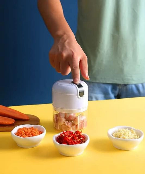 Automatic Wireless Chopper | Portable Electric Mini Kitchen Blender | Easy Chopper For Garlic, Vegetable, Fruit, Onions, Meat, Salad, Baby Food | ...