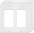 2-Gang Decorator Wall Plate Cover Double Switch Outlet Electrical Faceplate for Light Switche, Smart Switch, Receptacle, Dimmers, USB Outlet, GFCI...