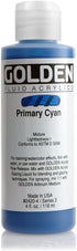 Golden Fluid Acrylic, 4 ounce bottle, Primary Cyan (2420-4)...