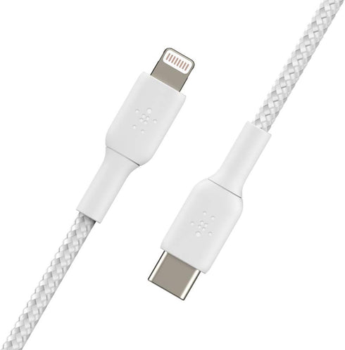Belkin BoostCharge Nylon Braided USB C to Lightning Cable 3.3ft/1M - MFi Certified 18W Power Delivery iPhone Charger Cord - Apple Charger USB C Ca...
