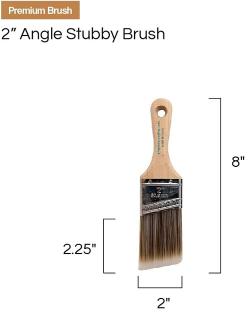 Vermeer Paint Brushes - 4-Pack - 2" Angle Stubby Brushes for All Latex and Oil Paints & Stains - Home Improvement - Interior & Exterior Use...