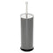 Home Basics Toilet Brush with Swirl Canister, Grey | Sturdy Base | Embossed Design | Neutral Color...