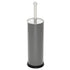 Home Basics Toilet Brush with Swirl Canister, Grey | Sturdy Base | Embossed Design | Neutral Color...